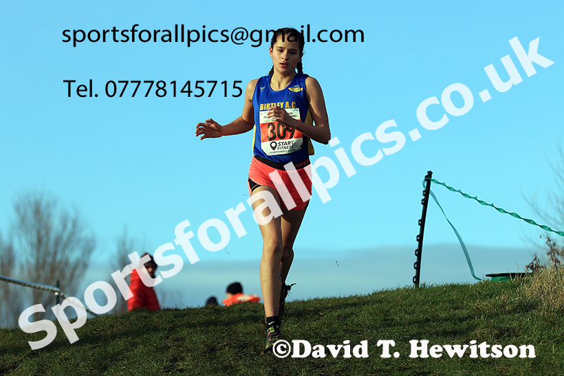 Girls under-15s 2024 NECAA Cross Country Champs., Temple Park, South Shields. Photo: David T. Hewitson/Sports for All Pics